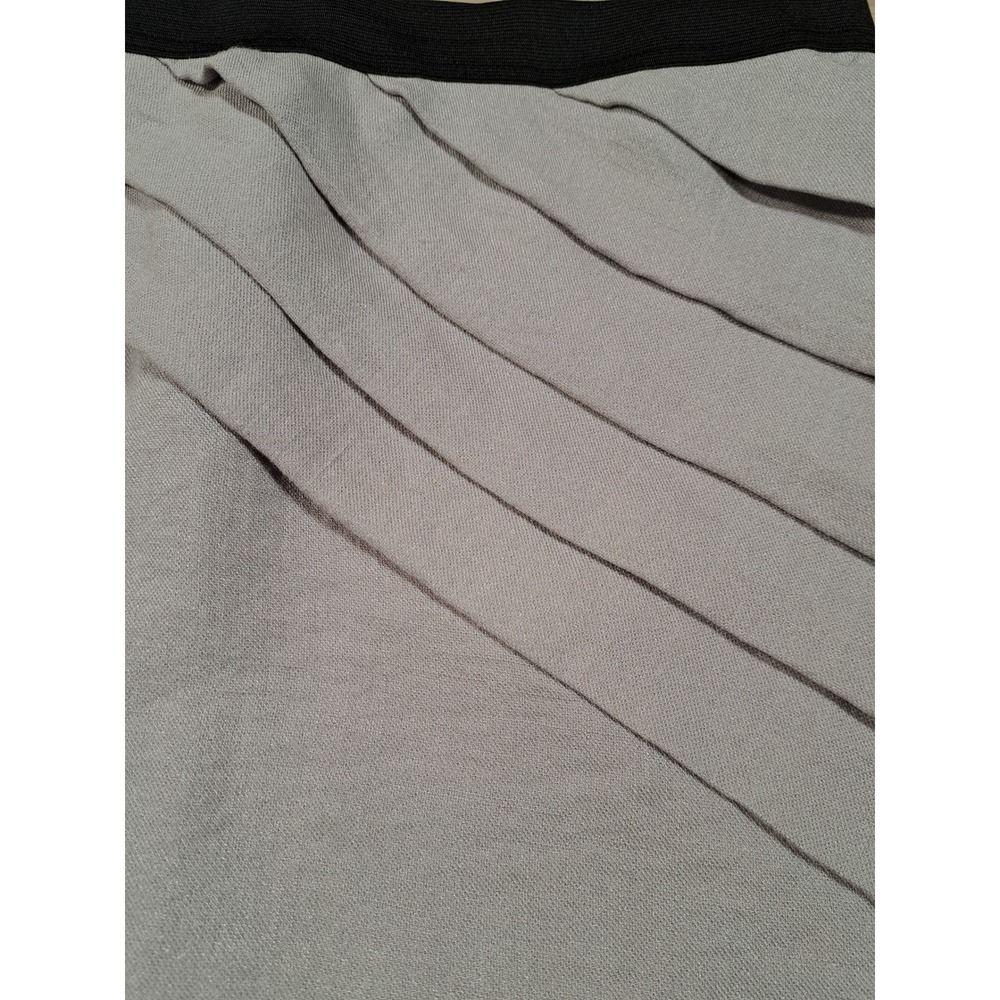 Love21 Forever 21 Taupe Pleated Mini Skirt Elastic Waist Size L Grey 10504119 - Picture 3 of 7
